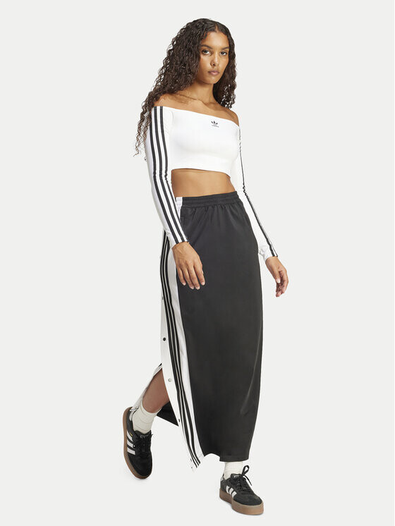 Юбка макси свободного кроя Adidas, черный — фото 2