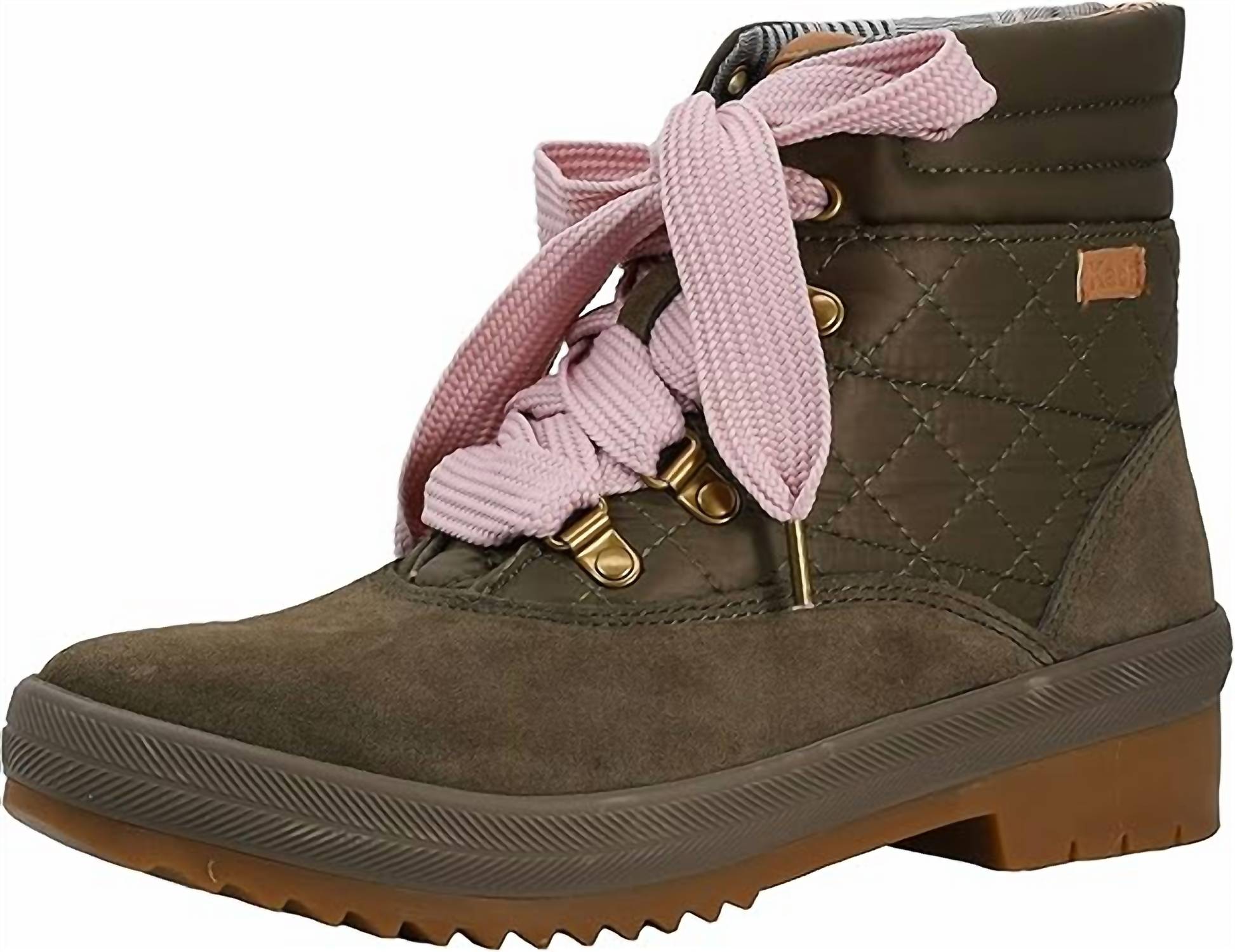 Женские походные ботинки в замше/нейлоне цвета оливка Keds, оливковый