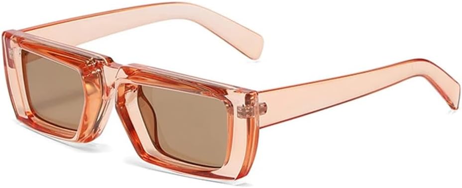 

Солнцезащитные очки прямоугольной формы для женщин в стиле ретро с защитой от УФ-излучения UV400 для мужчин, солнцезащитные очки с градиентным покрытием HDUBFY, C4-champagne-tea