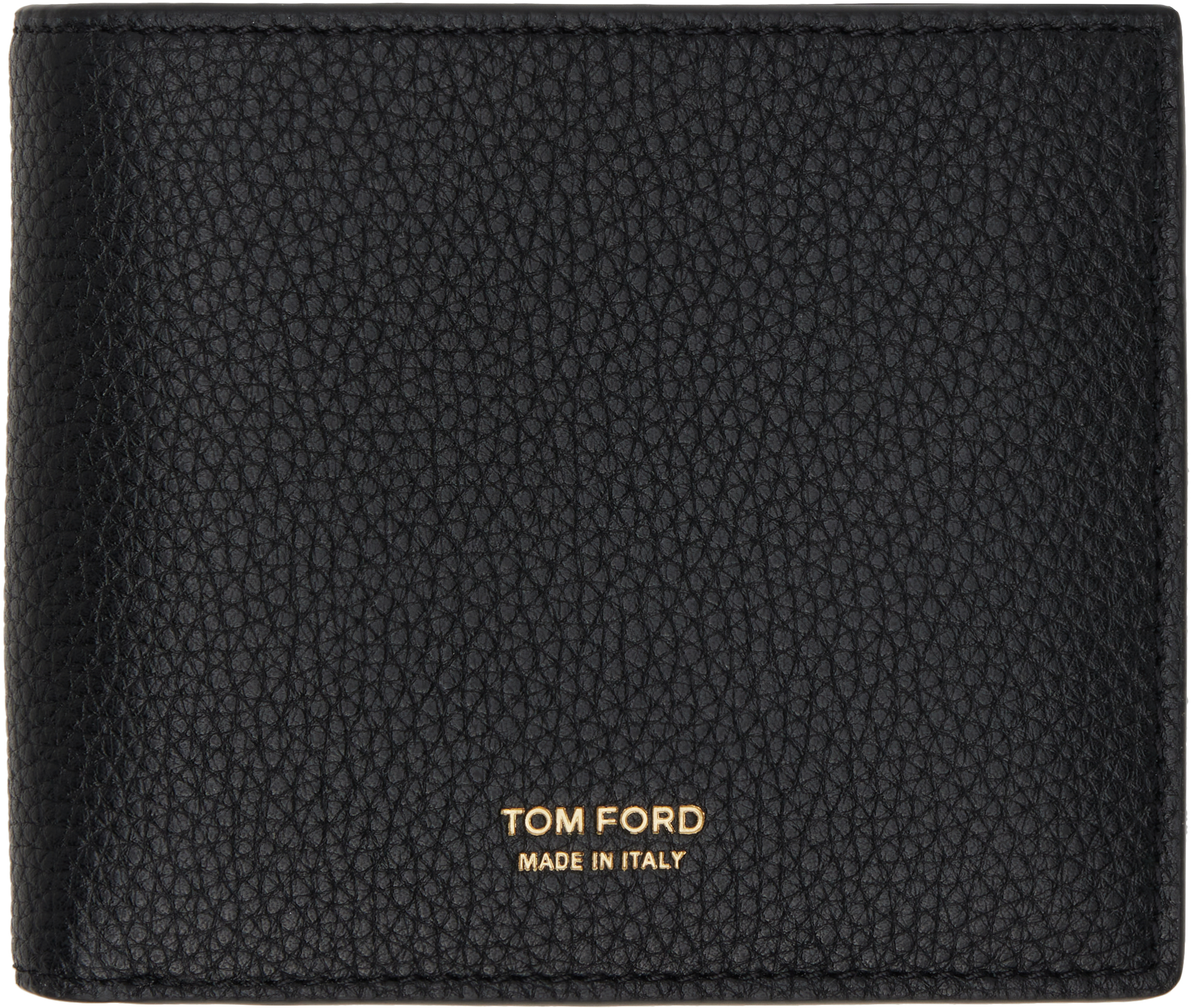 

Классический кошелек двойного сложения из зернистой кожи TOM FORD, черный