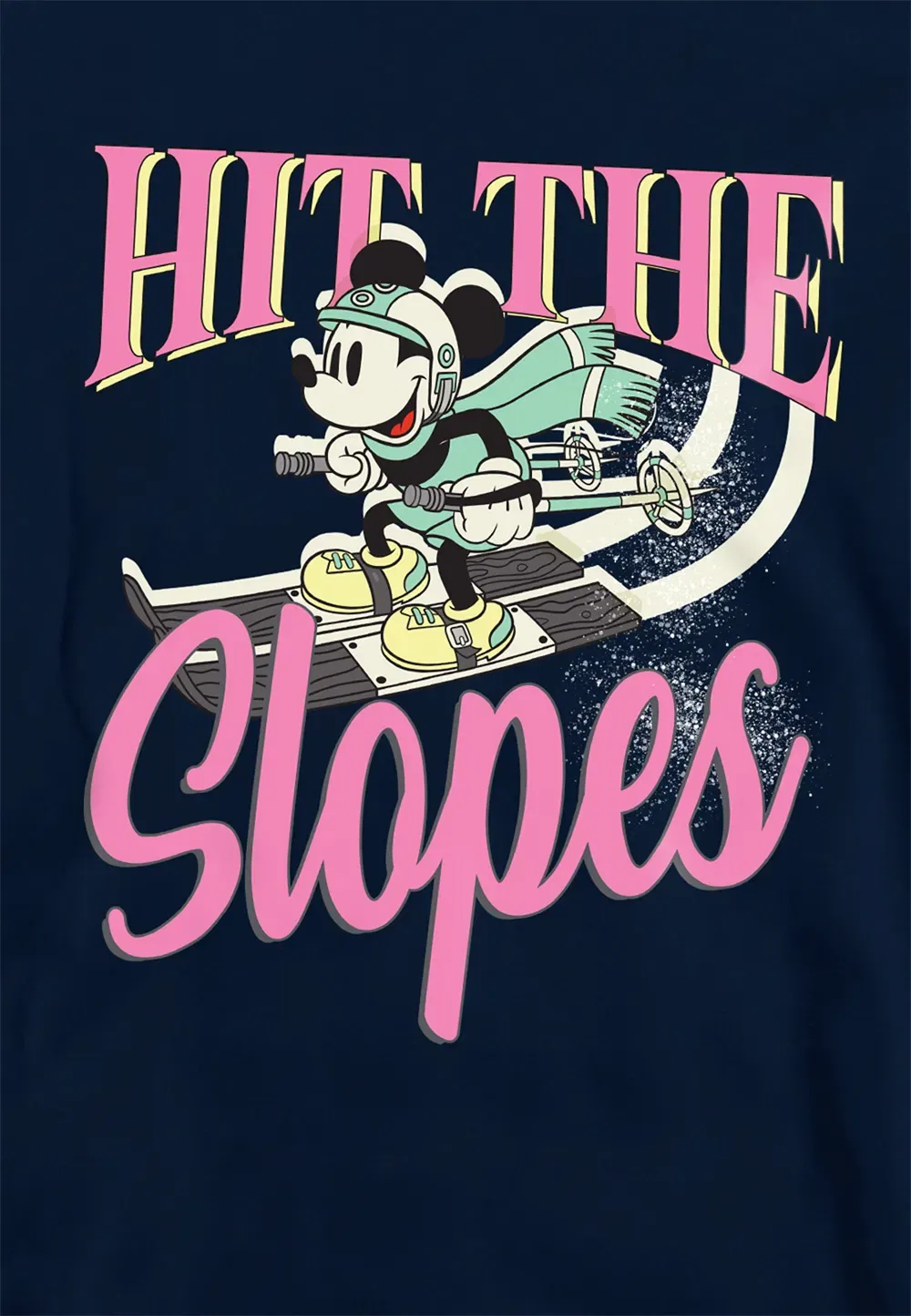 Детская худи Disney Mickey Mouse Hit The Slopes, темно-синий — фото 2