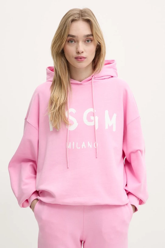 

Хлопковая толстовка Msgm, розовый