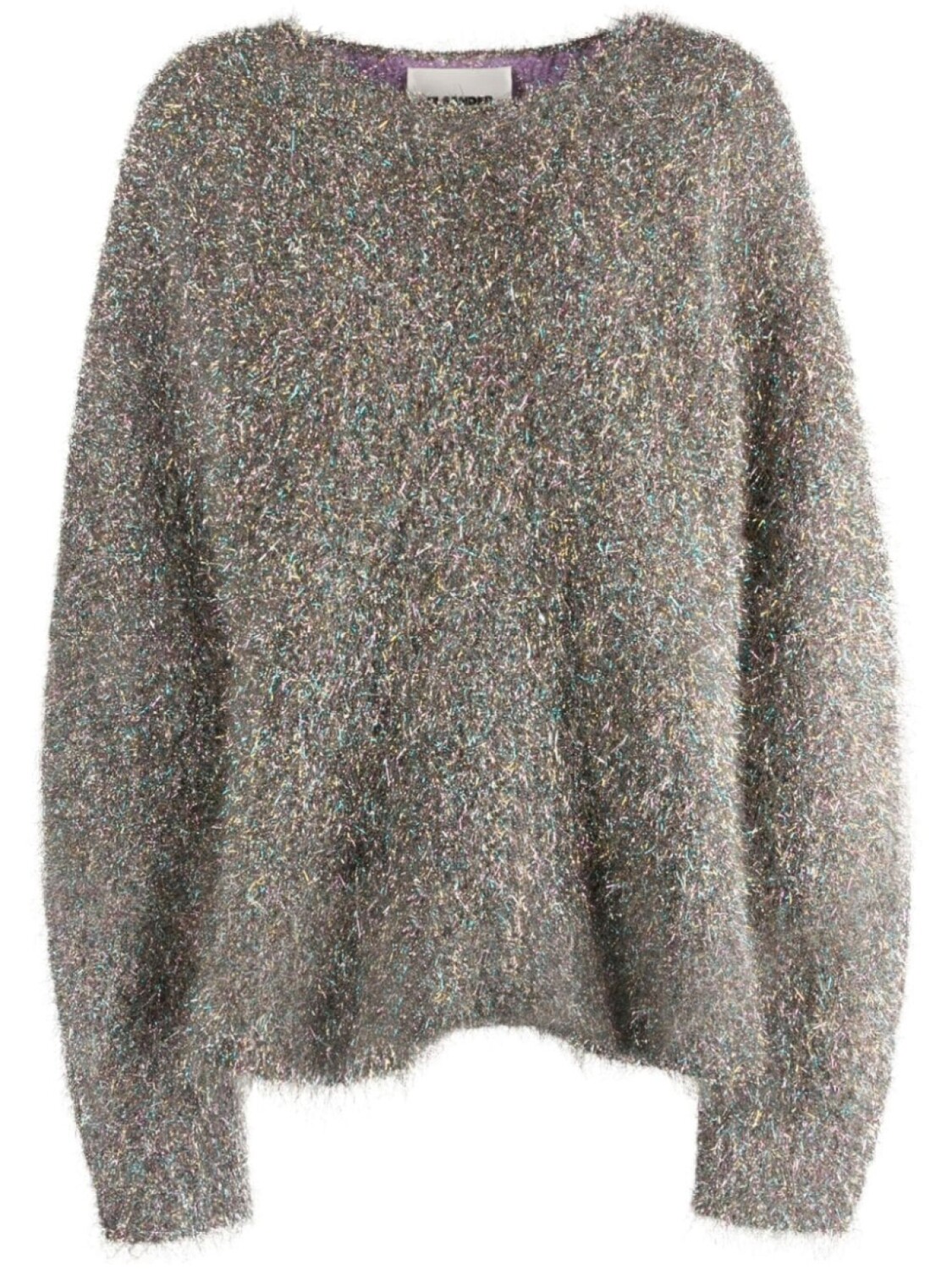 

Jil Sander brushed lurex-blend knitted jumper, серый