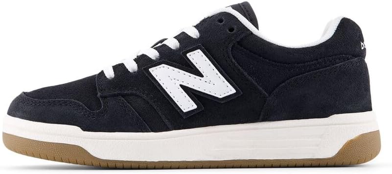 Детские кроссовки New Balance 480 V1 на шнуровке (унисекс), белый/черный — фото 2