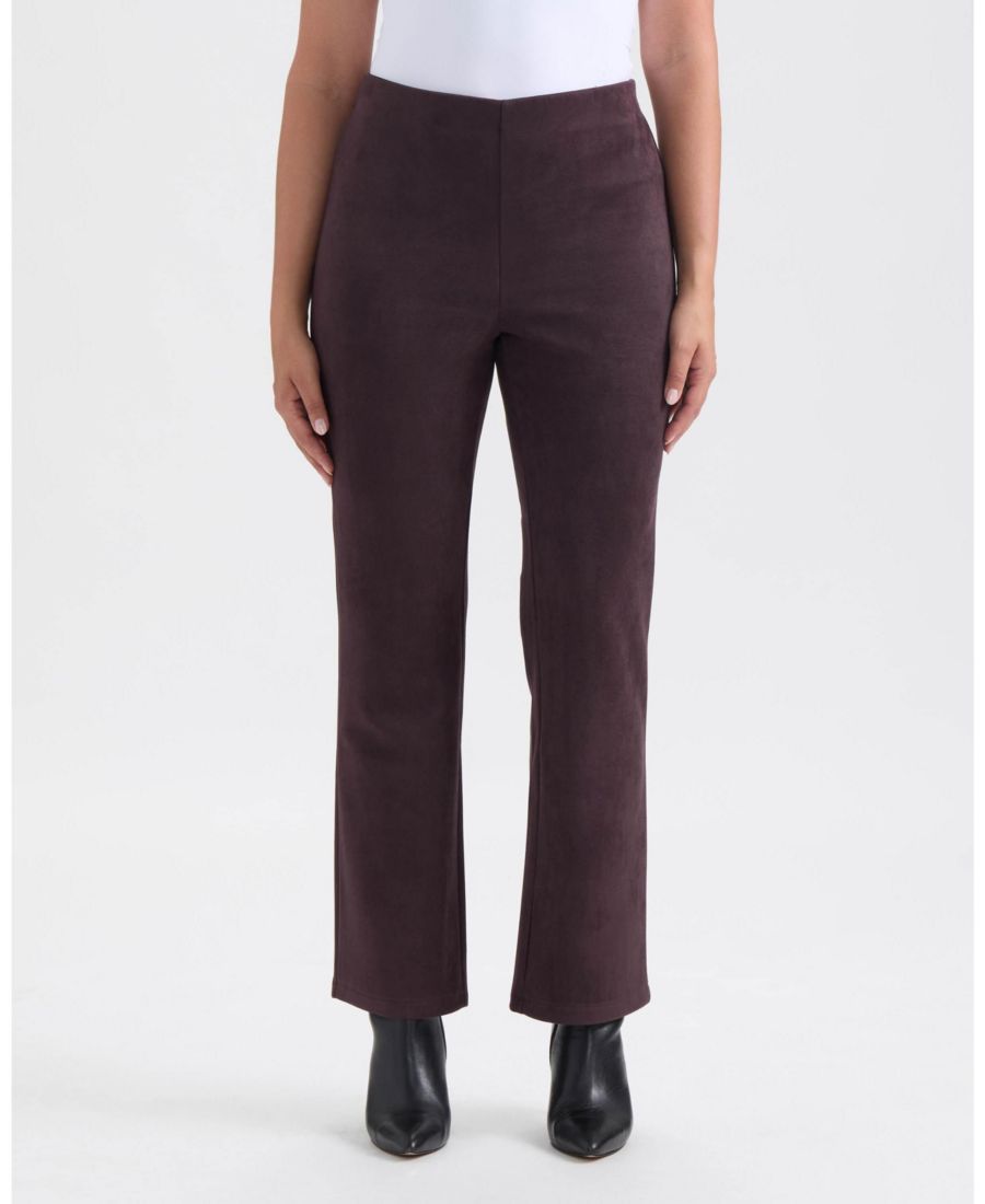 

Женские брюки-клеш из искусственной замши Ellen Tracy, Brown