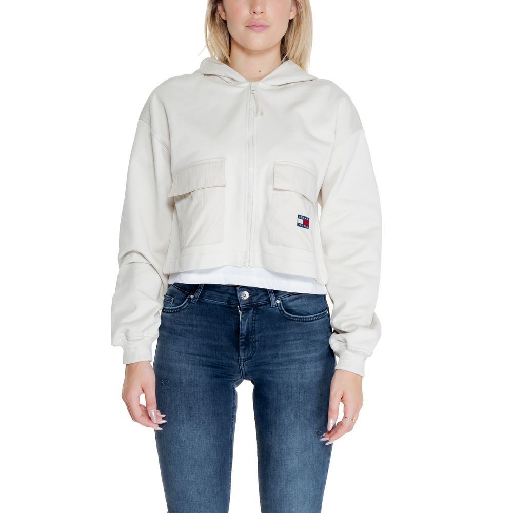 

Бежевый хлопковый свитер Tommy Jeans