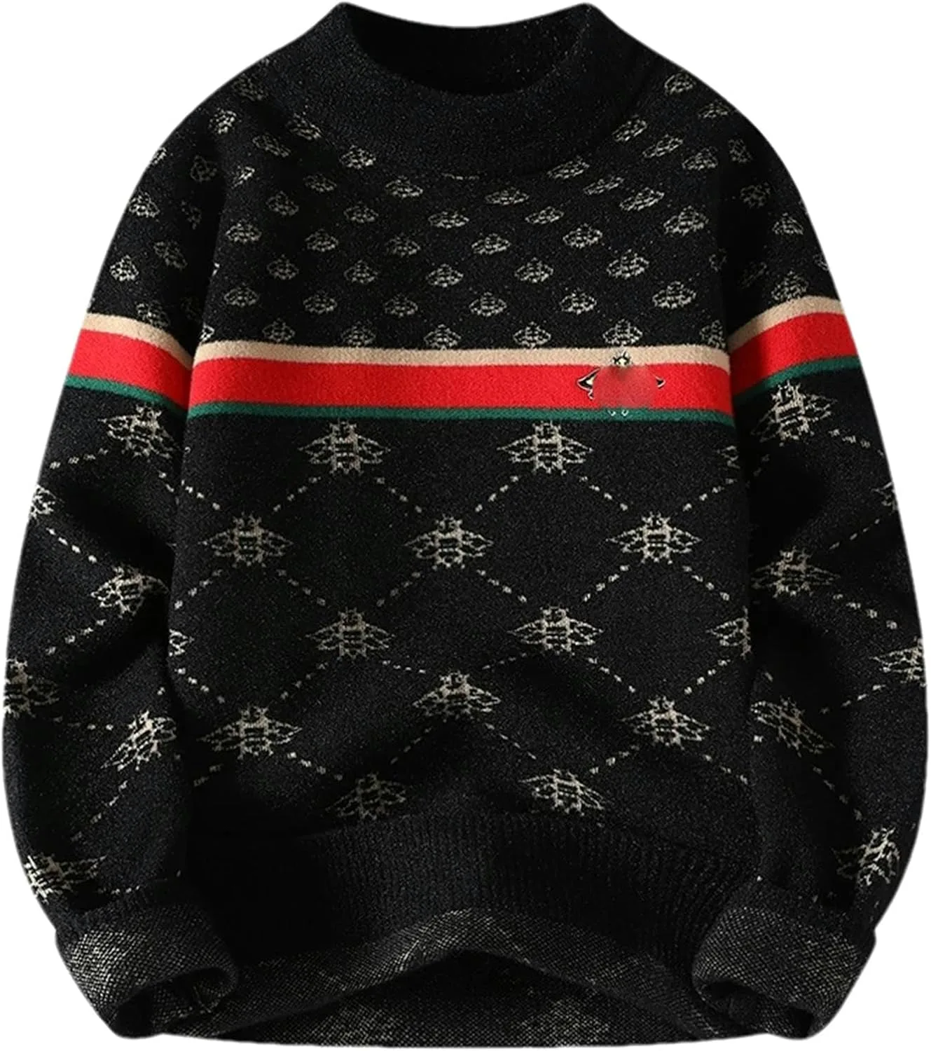 

Свитер мужской Fall Winter Korean Slim Embroidery Pullovers Cashmere GaoLeAve