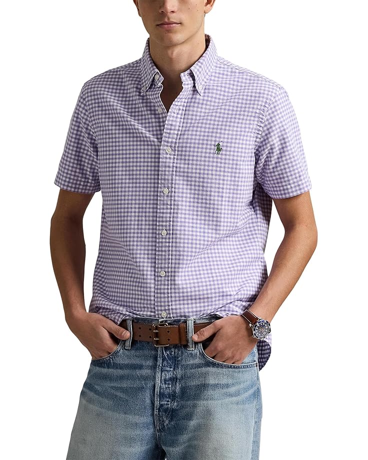 

Поло Polo Ralph Lauren Classic Fit Gingham Oxford Shirt, цвет Aix Lavender Nevis