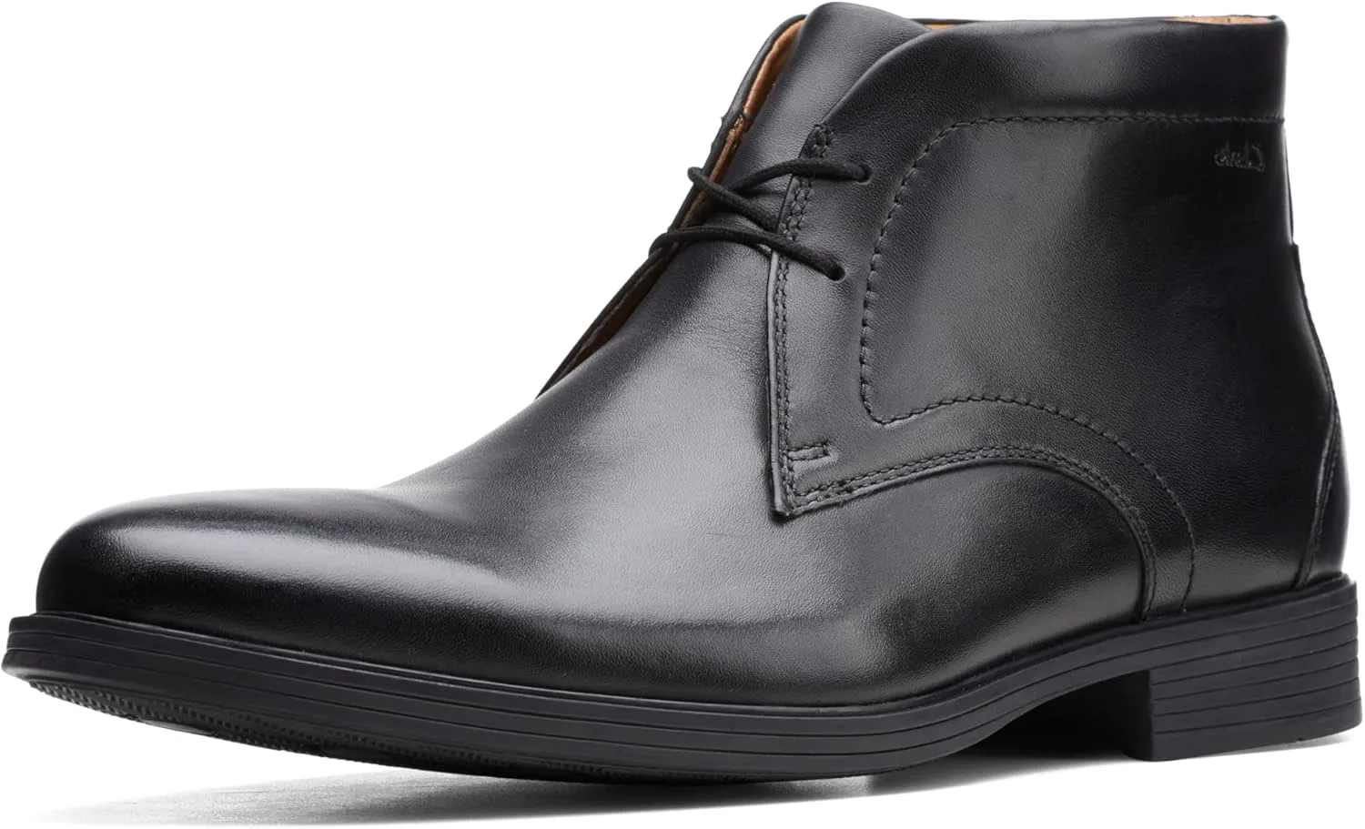 Мужские классические ботинки Clarks Whiddon имеют среднюю длину, черный