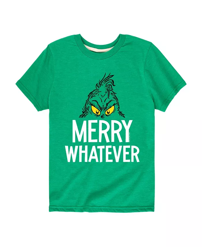 

Футболка с принтом "Merry Whatever" для мальчиков старшего возраста The Grinch, зеленый