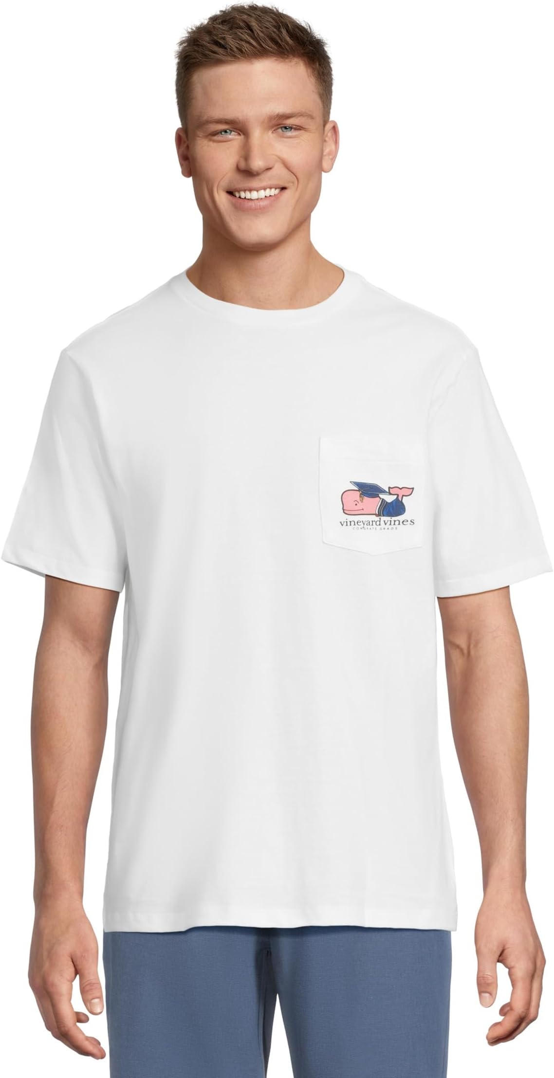 

Футболка Vineyard Vines 2025 Graduation Whale Short Sleeve Tee, цвет White Cap