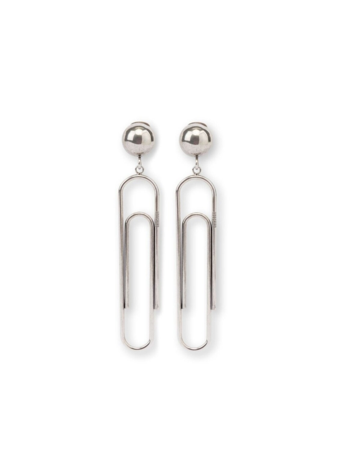 

Серьги-подвески Moschino, серебряный