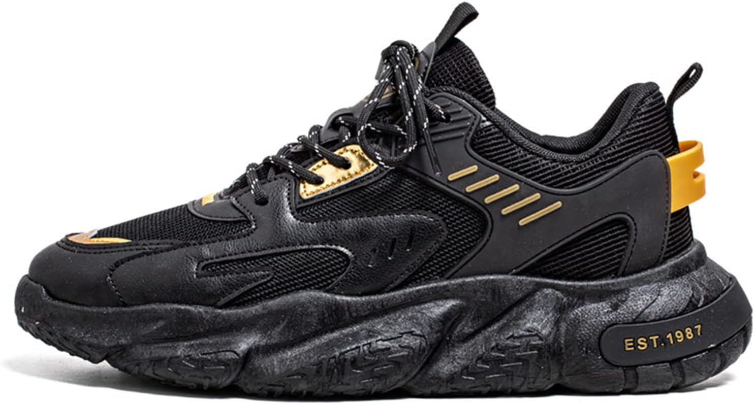 

Мужские беговые кроссовки GSIGUL для дороги, тенниса и ходьбы с амортизацией, спортивные кроссовки и повседневная обувь для мужчин, черный