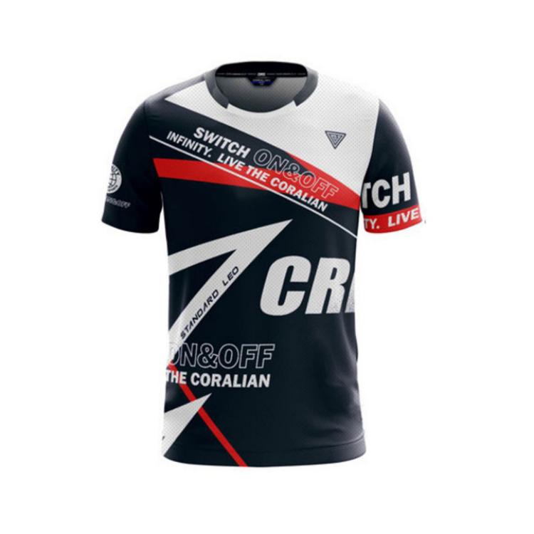 

Футболка для бадминтона мужская темно-синяя CORALIAN