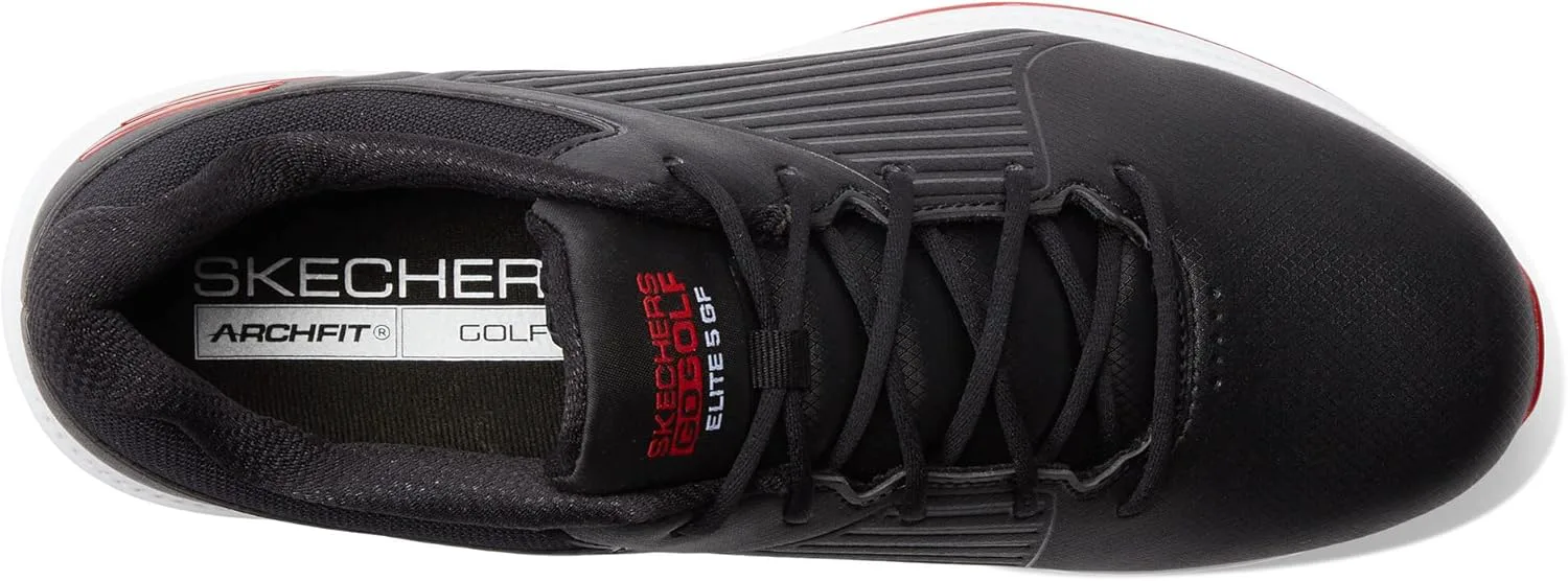 Мужские водонепроницаемые гольф-туфли Skechers Elite 5 Arch Fit, черный/красный — фото 3
