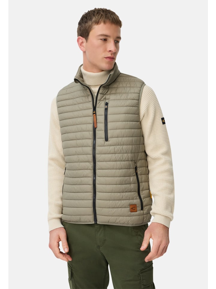 

Camel Active Стеганый жилет из переработанного полиамида зеленого цвета