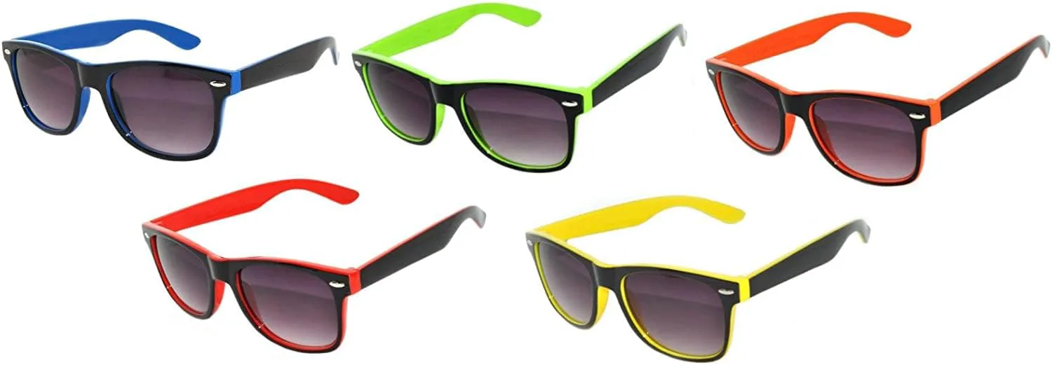 

Классические ретро-солнцезащитные очки OWL в винтажном стиле, двухцветная оправа — наборы из 5 и 10 штук для женщин и мужчин, Blue, Green, Orange, Red, Yellow