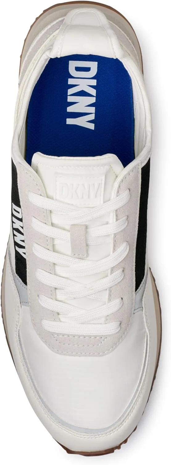 Мужские беговые кроссовки DKNY Mixed Media Trainers, White Opulent Garden — фото 4