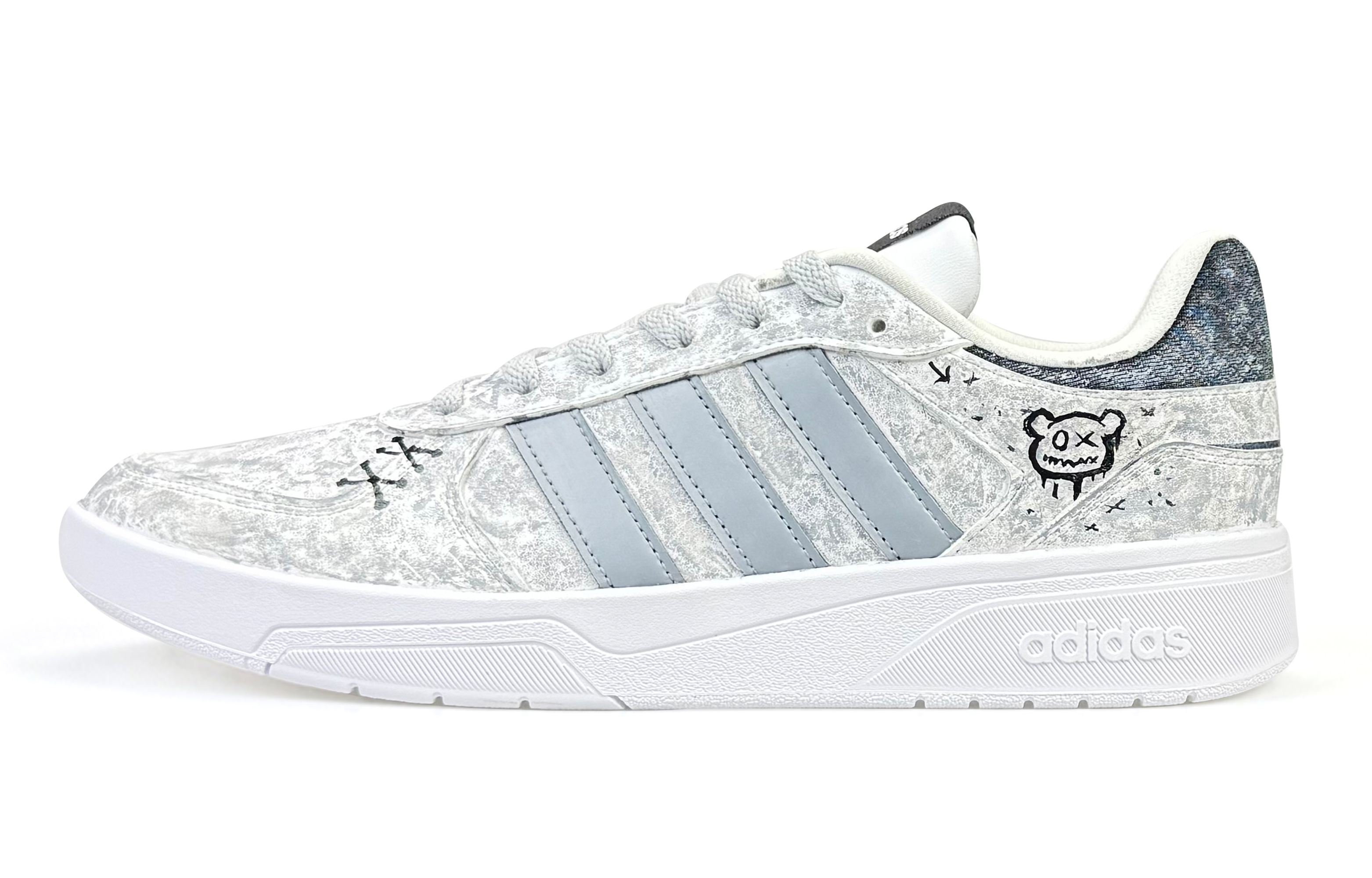 

Adidas Neo Низкие износостойкие кроссовки для скейтбординга Courtbeat, мужские, серо-белые