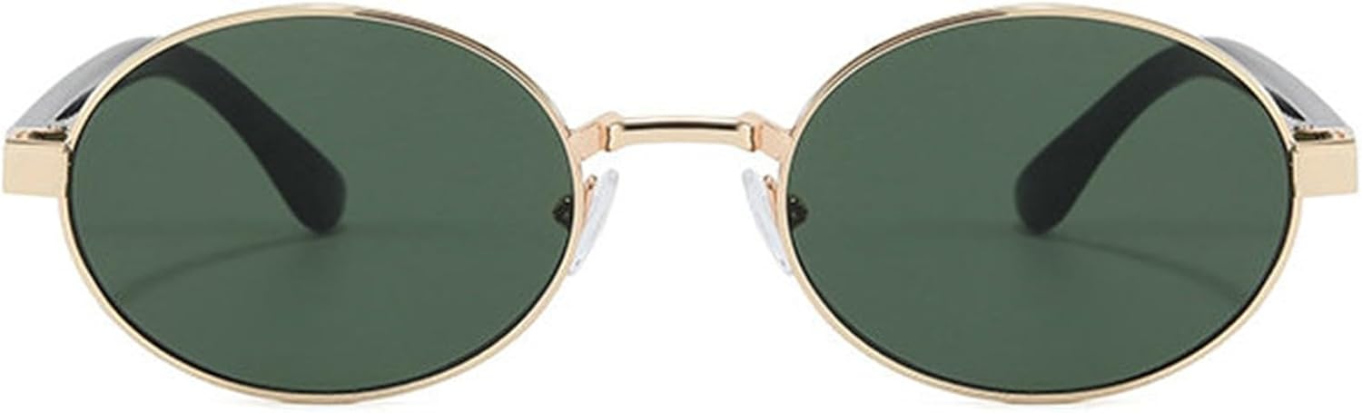 

Солнцезащитные очки Willochra Retro Oval для женщин и мужчин, модные металлические черные солнцезащитные очки, дизайнерские классические очки с защитой от УФ-излучения UV400, C3