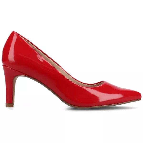 Туфли Scylee на шпильке с заостренным носком и высоким каблуком Journee, цвет red patent — фото 2