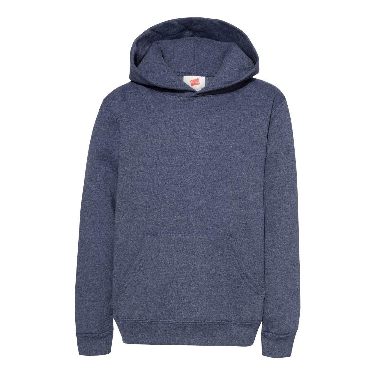 

Молодежная толстовка с капюшоном Hanes Ecosmart, цвет Heather Navy