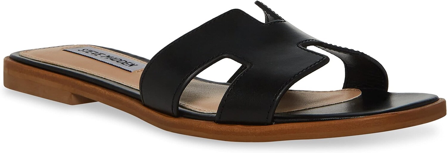 

Сандалии на плоской подошве Hadyn Sandal Steve Madden, черная кожа