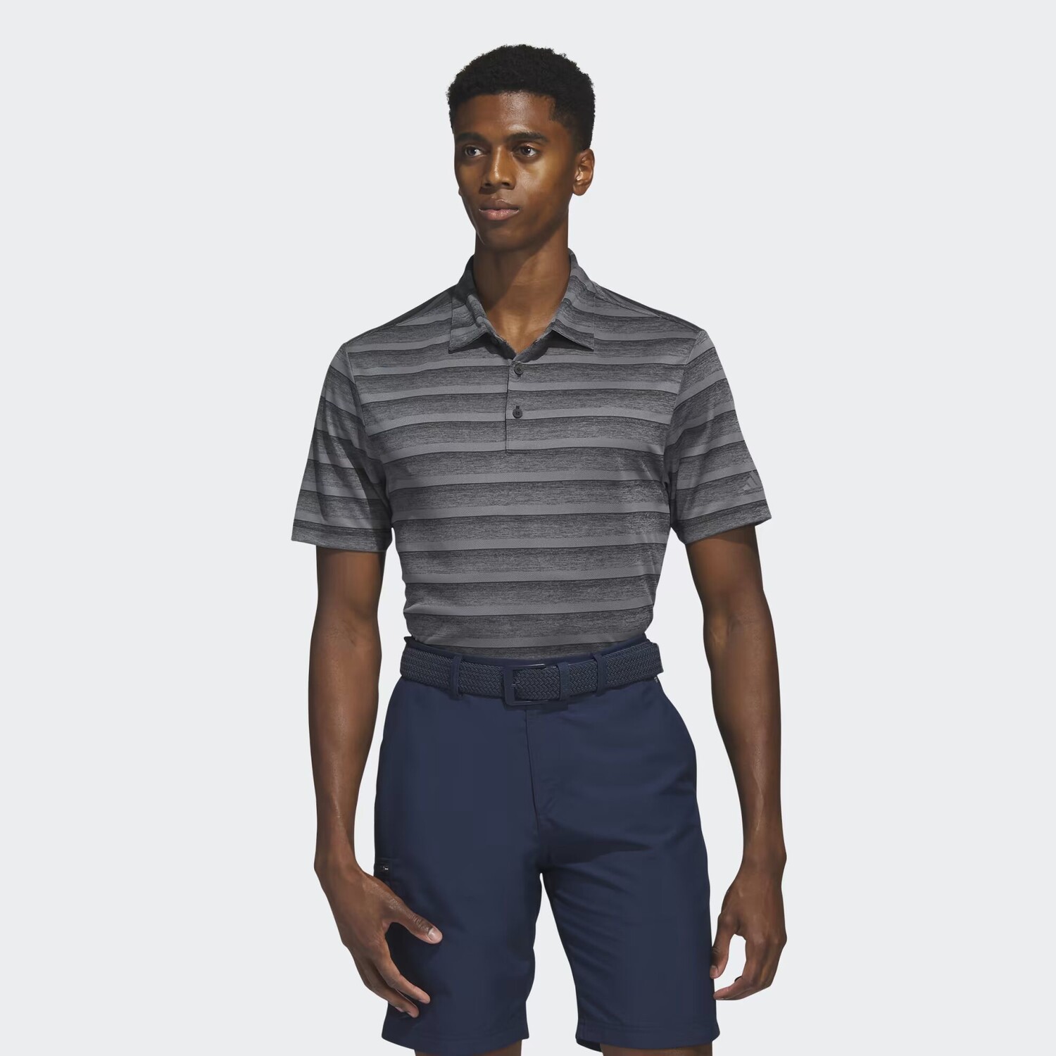 

Рубашка поло в двухцветную полоску Adidas, Black/Grey Four