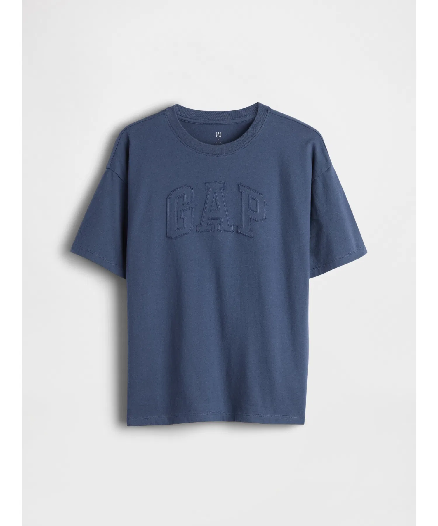 Детская футболка GAP с логотипом тёмно-синяя