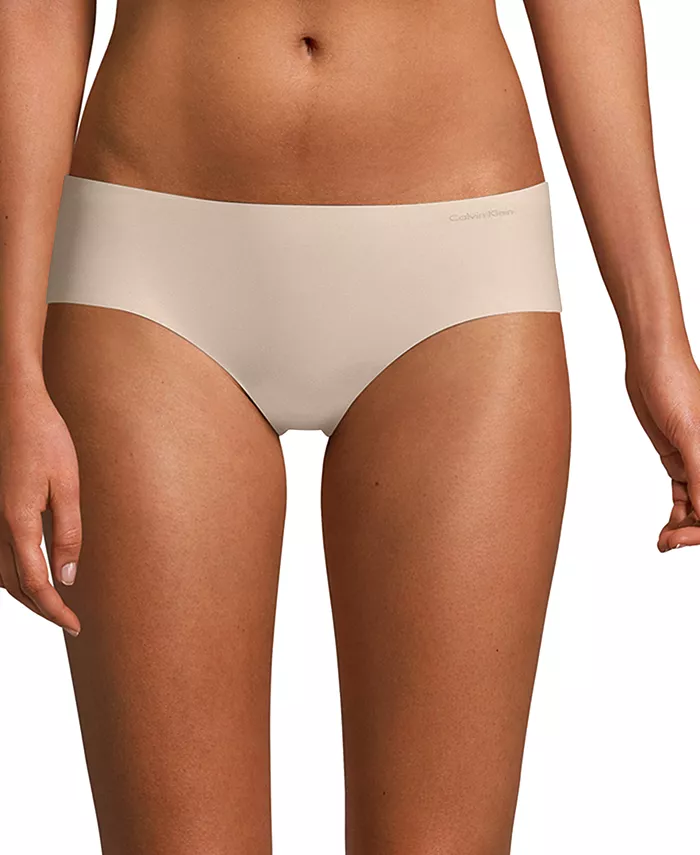 Невидимые трусы-хипстеры 5 шт. QD3557 Calvin Klein, коричневый/бежевый — фото 2
