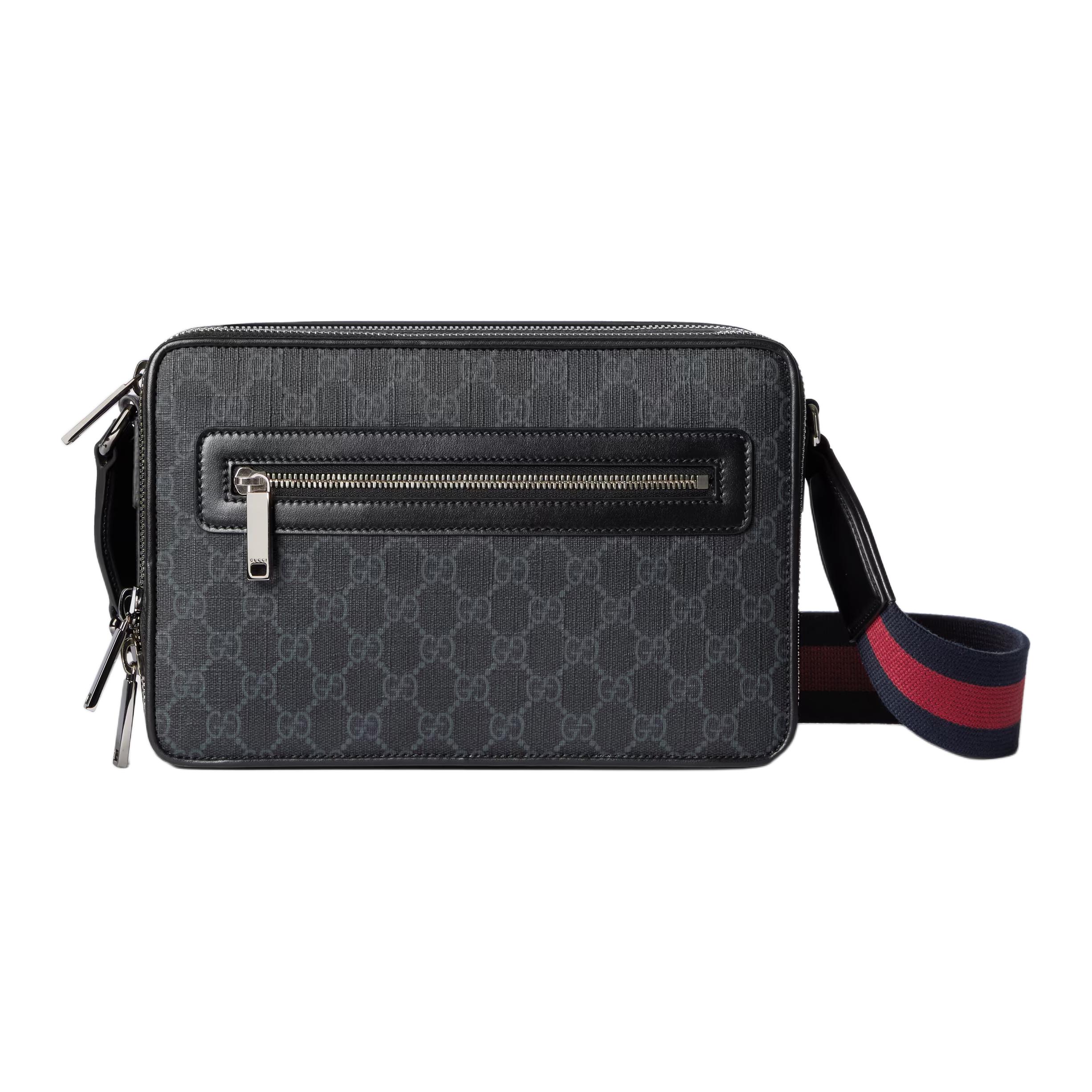 

GUCCI Сумка через плечо GG Supreme среднего размера мужская черная