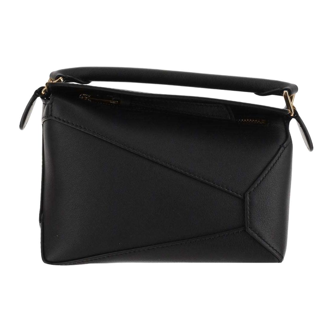 LOEWE Мини-кроссбоди из зерненой телячьей кожи черный женский