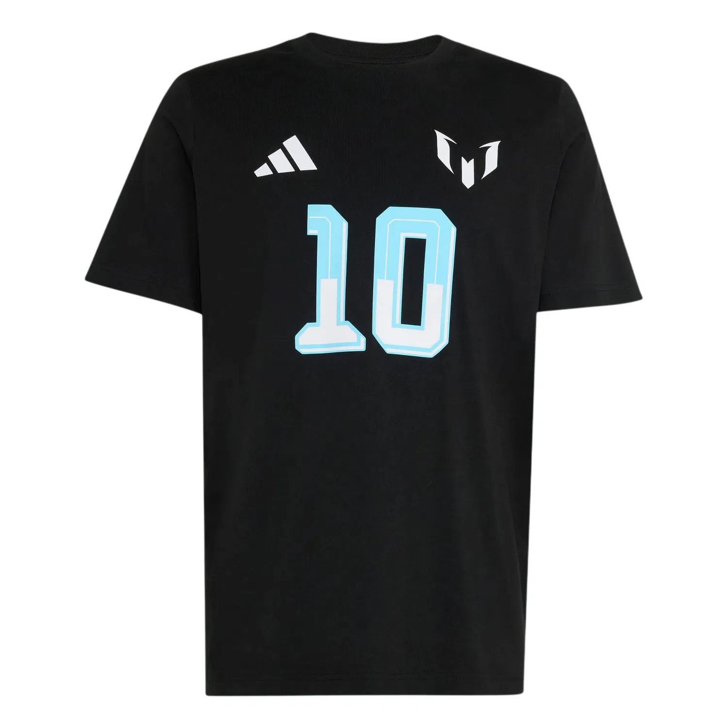 Футболка Adidas Messi с круглым вырезом черная