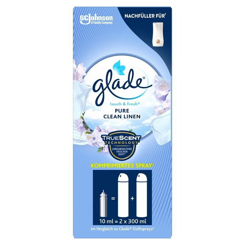 

Сменный блок спрея Touch & Fresh Mini Pure Clean Linen Glade, 10 ml