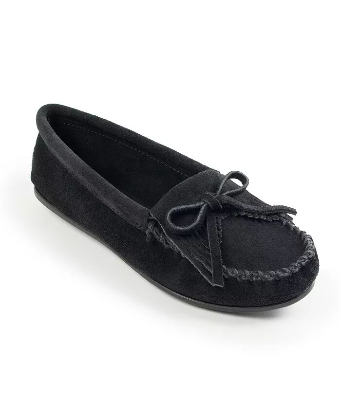 Женские мокасины Kilty Hardsole Wide Width Minnetonka, черный