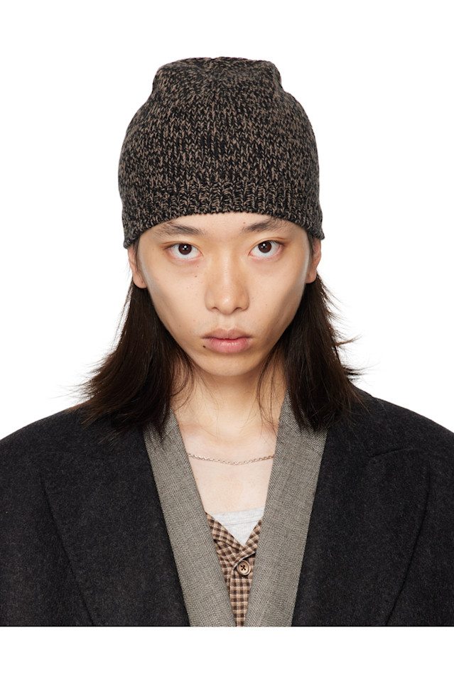 

Our Legacy Классическая шапка-бини черно-коричневого цвета