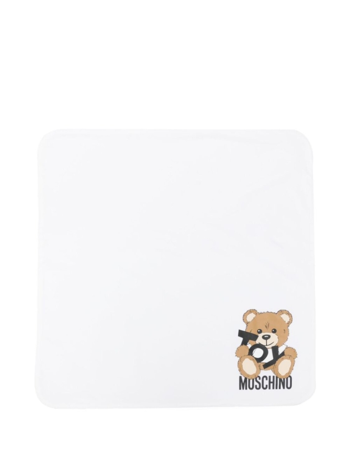 

Moschino Kids одеяло с принтом, белый