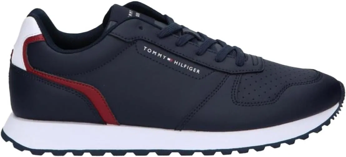 Мужские кроссовки Tommy Hilfiger Runner Trainers New Eva Mix Flag из кожи, Desert Sky — фото 3