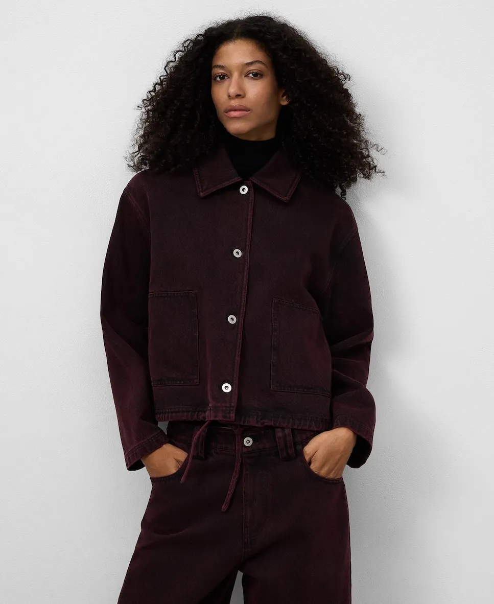 

Женская короткая джинсовая куртка Adolfo Dominguez, бордовый