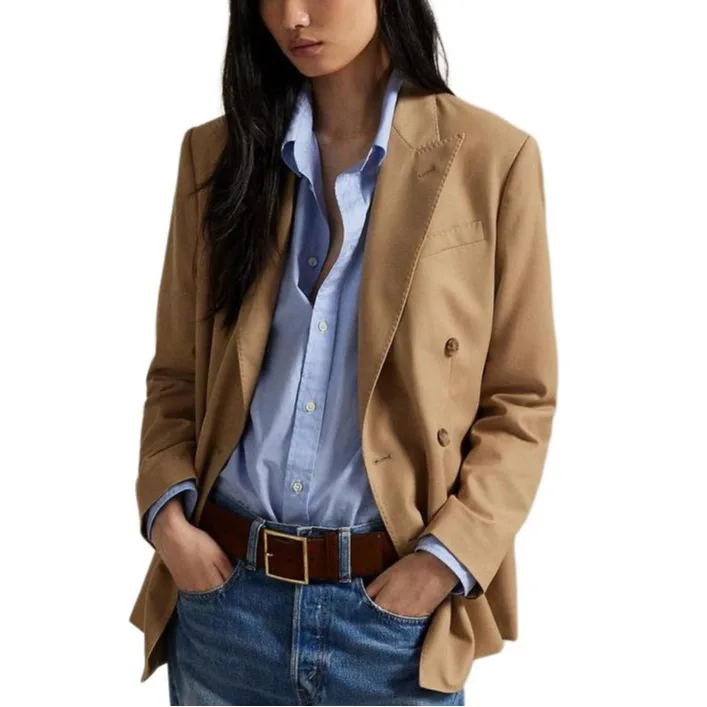 Женский пиджак для делового костюма Polo Ralph Lauren, Camel — фото 3