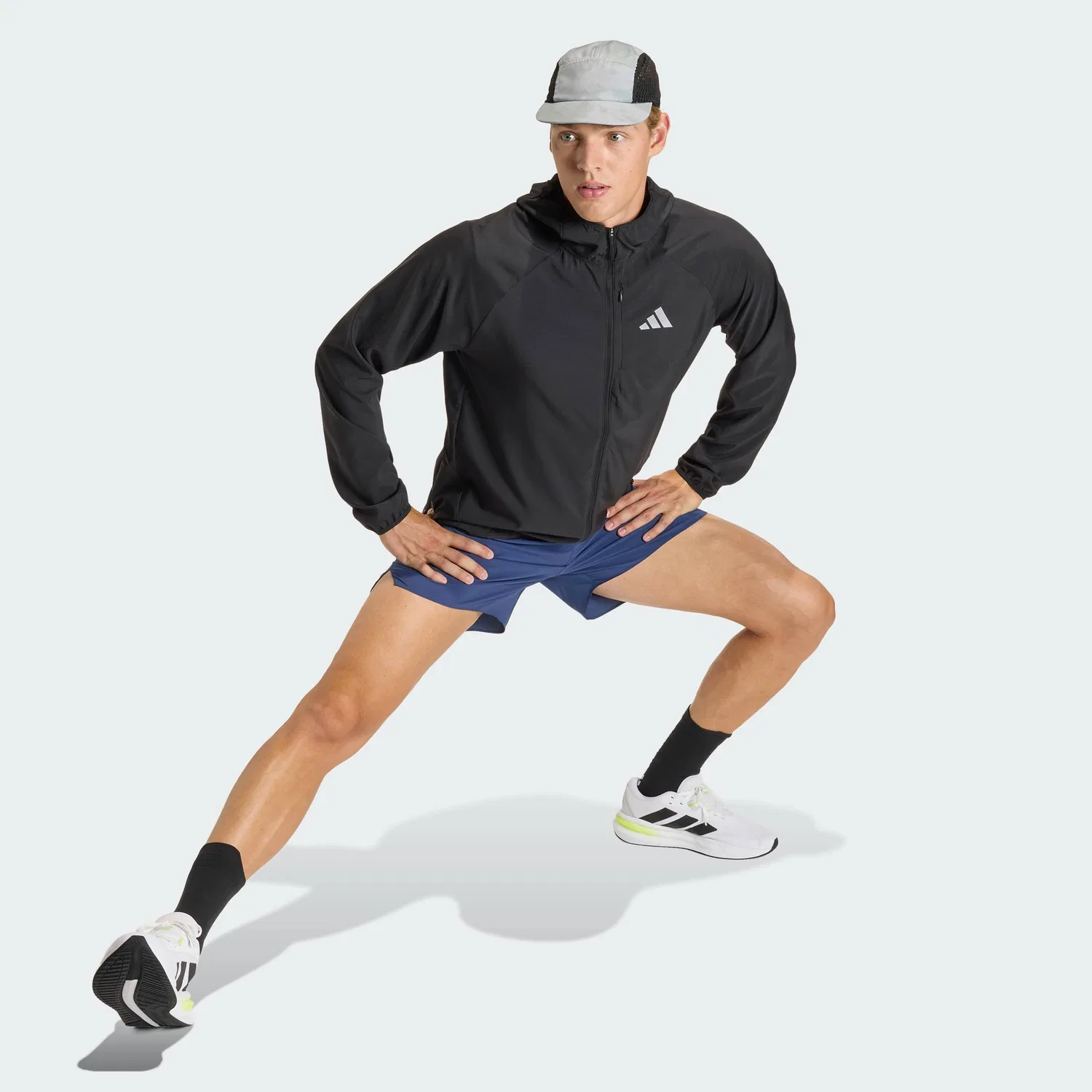 Куртка для бега, легкая, Adidas, черная — фото 3
