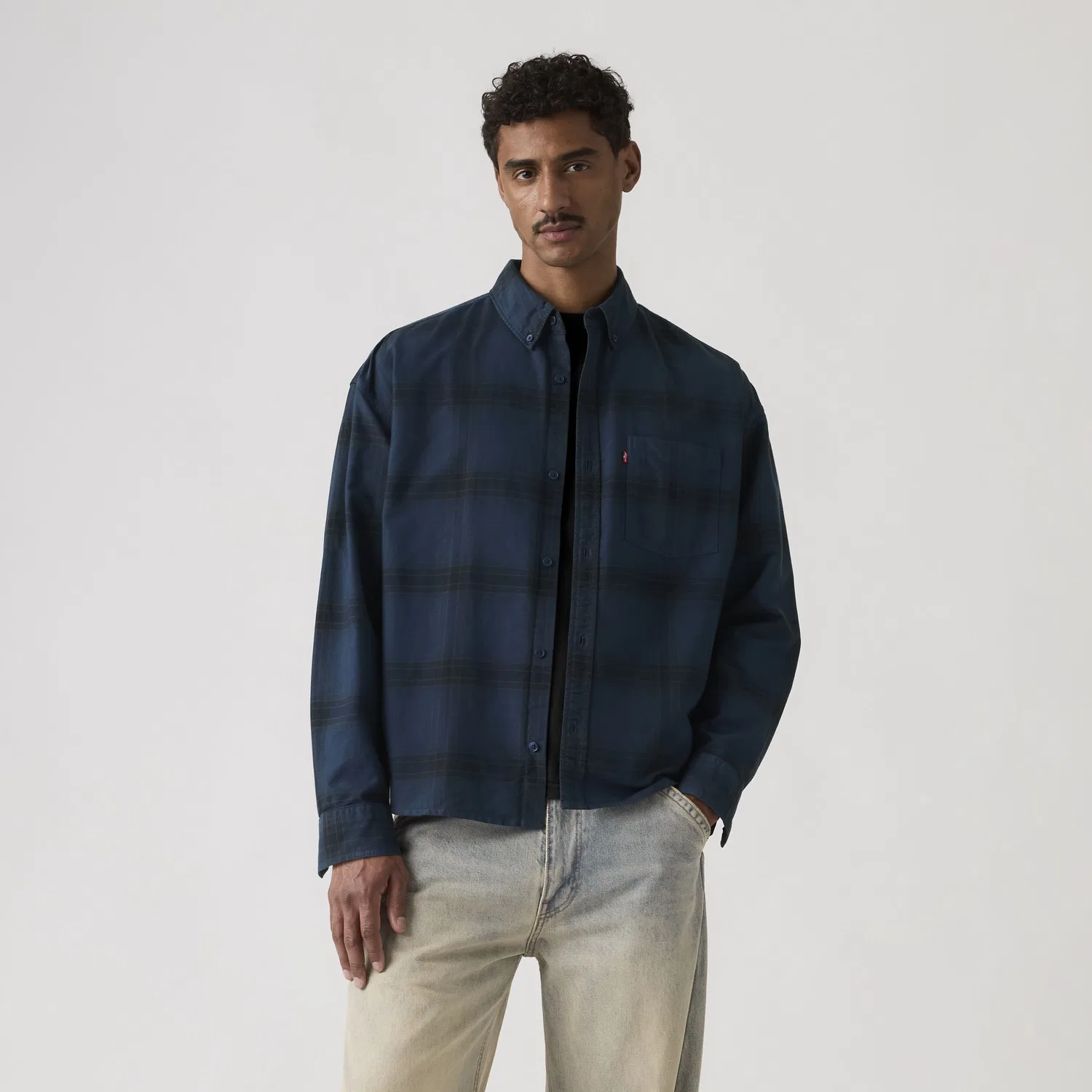 Рубашка с длинными рукавами и свободным кроем Zandt, окрашенная методом Garment Dye Levi's, Blue — фото 3
