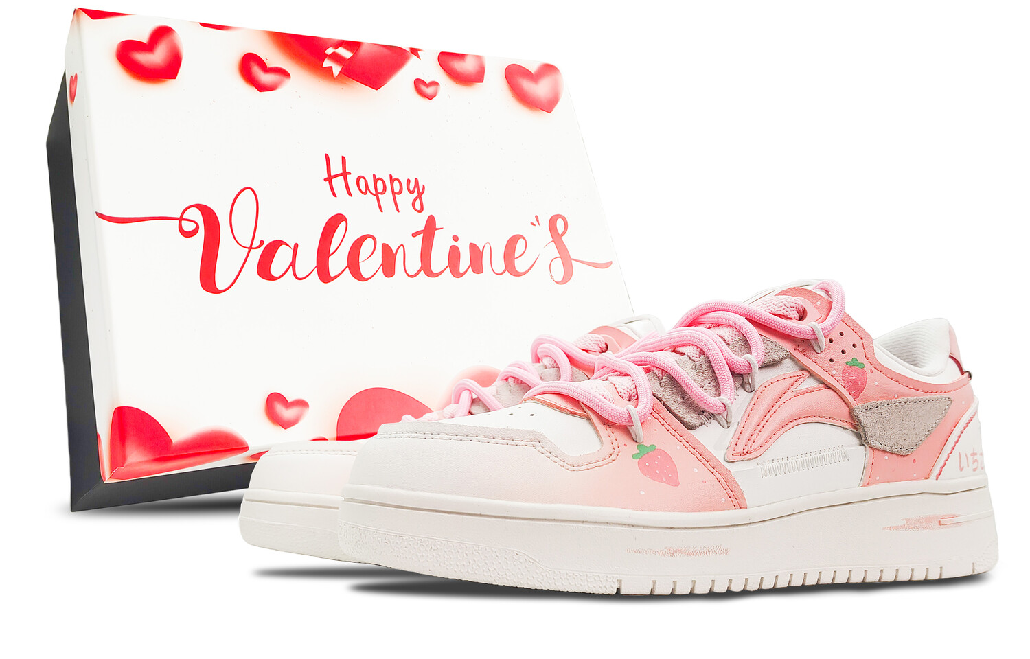 

Кроссовки LINING Skateboarding Shoes Women's Low-top Pink, белый