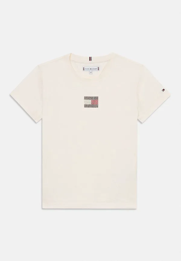 Базовая футболка с флагом рейна Tommy Hilfiger, Ivory Silk — фото 4
