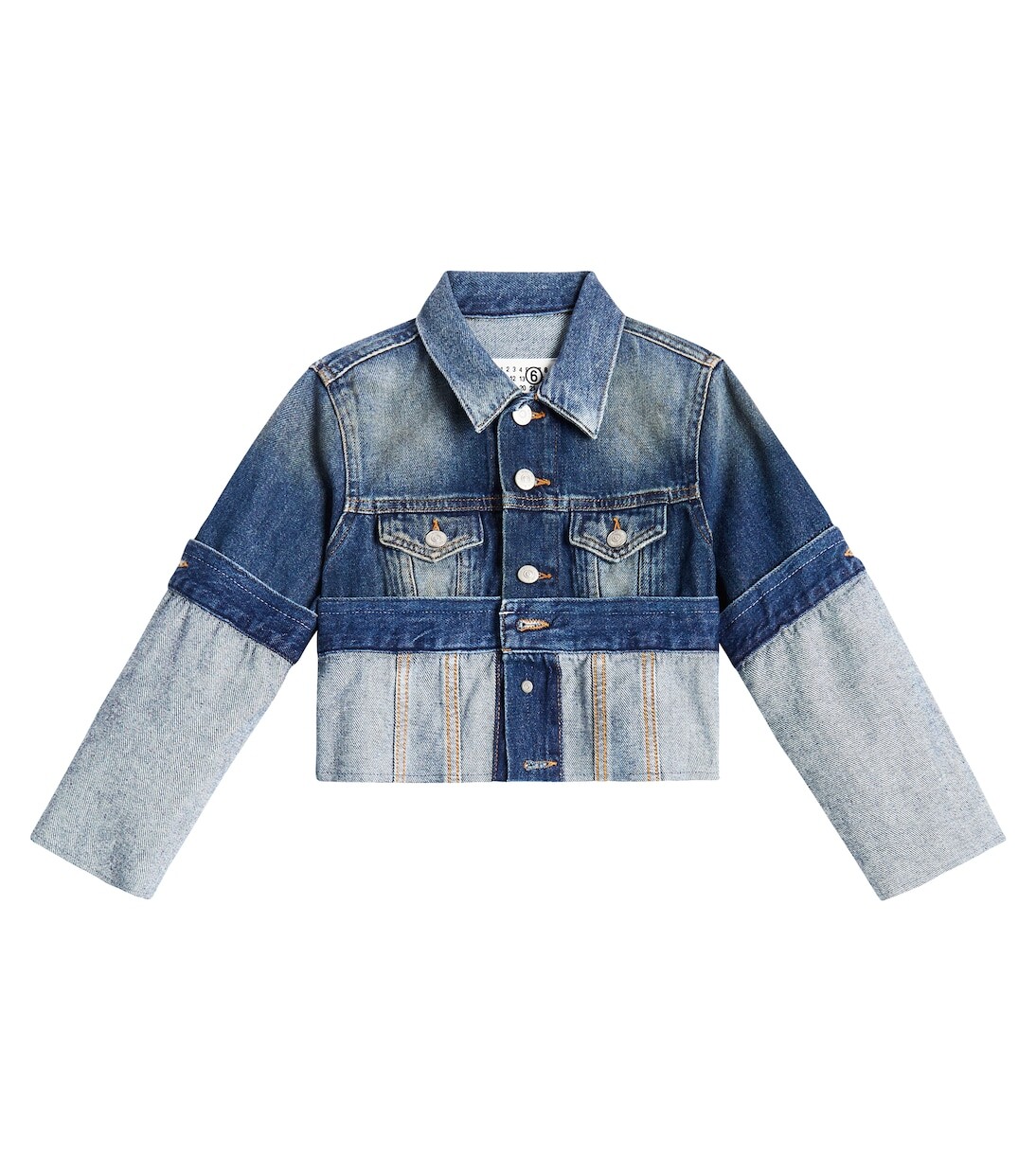 

Укороченная джинсовая куртка Mm6 Maison Margiela, синий