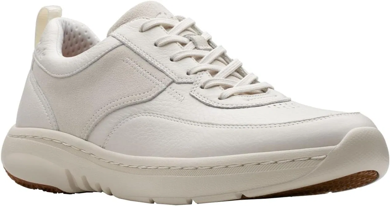 Мужские кроссовки Clarkspro на шнуровке Clarks, White Leather
