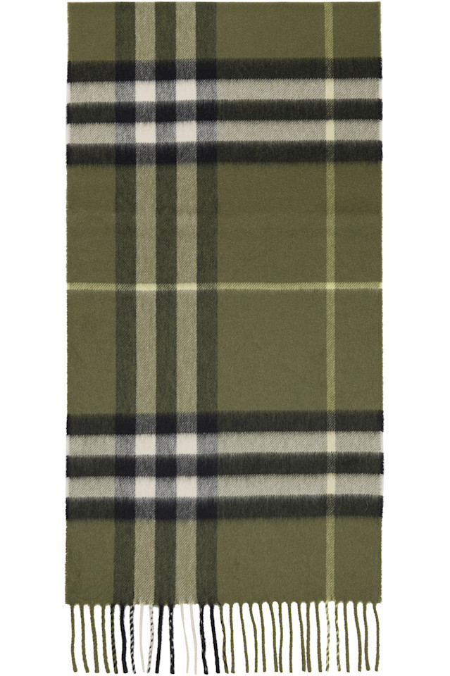 

Burberry Кашемировый шарф в зеленую клетку