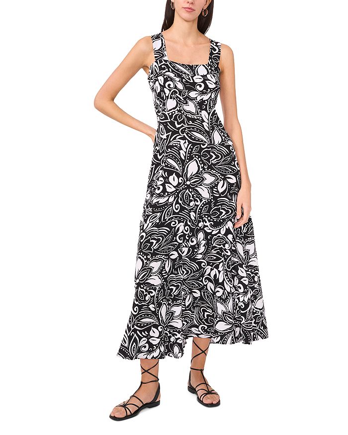 

Макси-платье с панелями и бретелями VINCE CAMUTO, черный