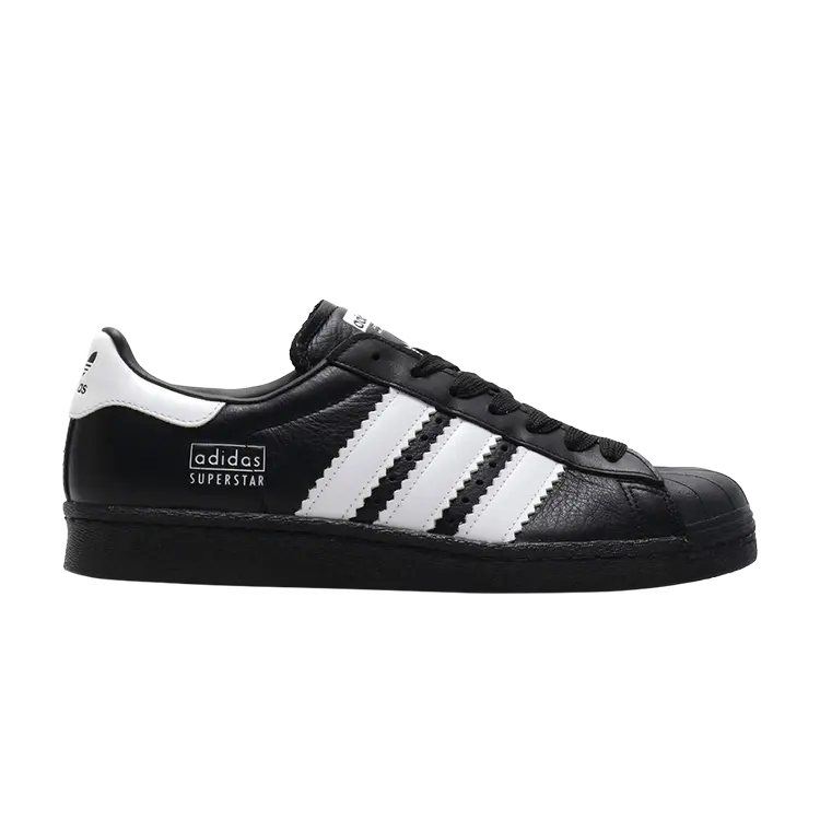 

Кроссовки Adidas Superstar 'Black White', черный