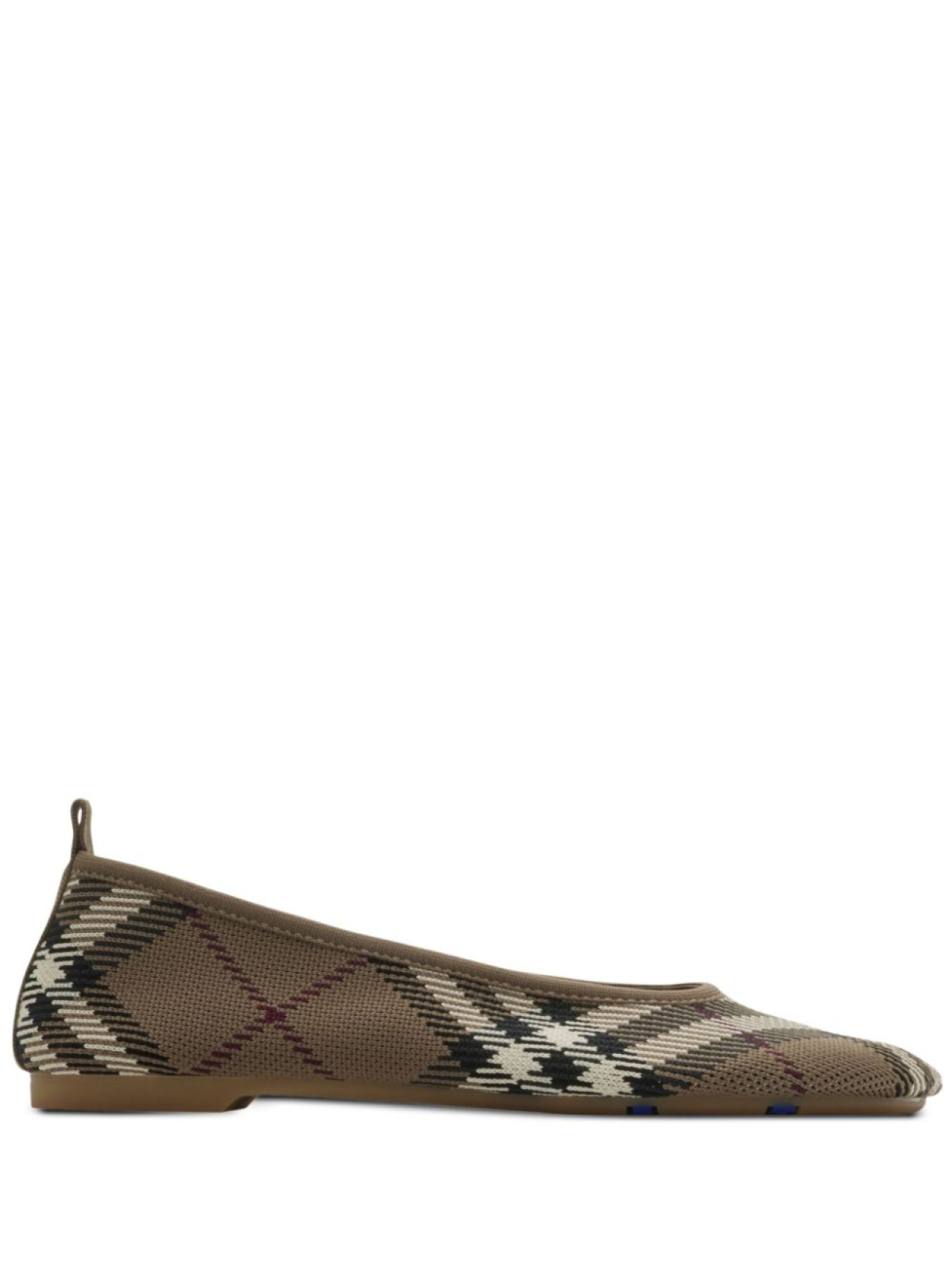 Burberry балетки в клетку, коричневый